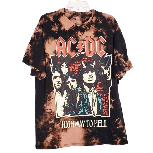 ACDC Highway to Hell tie dye band tee - Picture 1 of 3